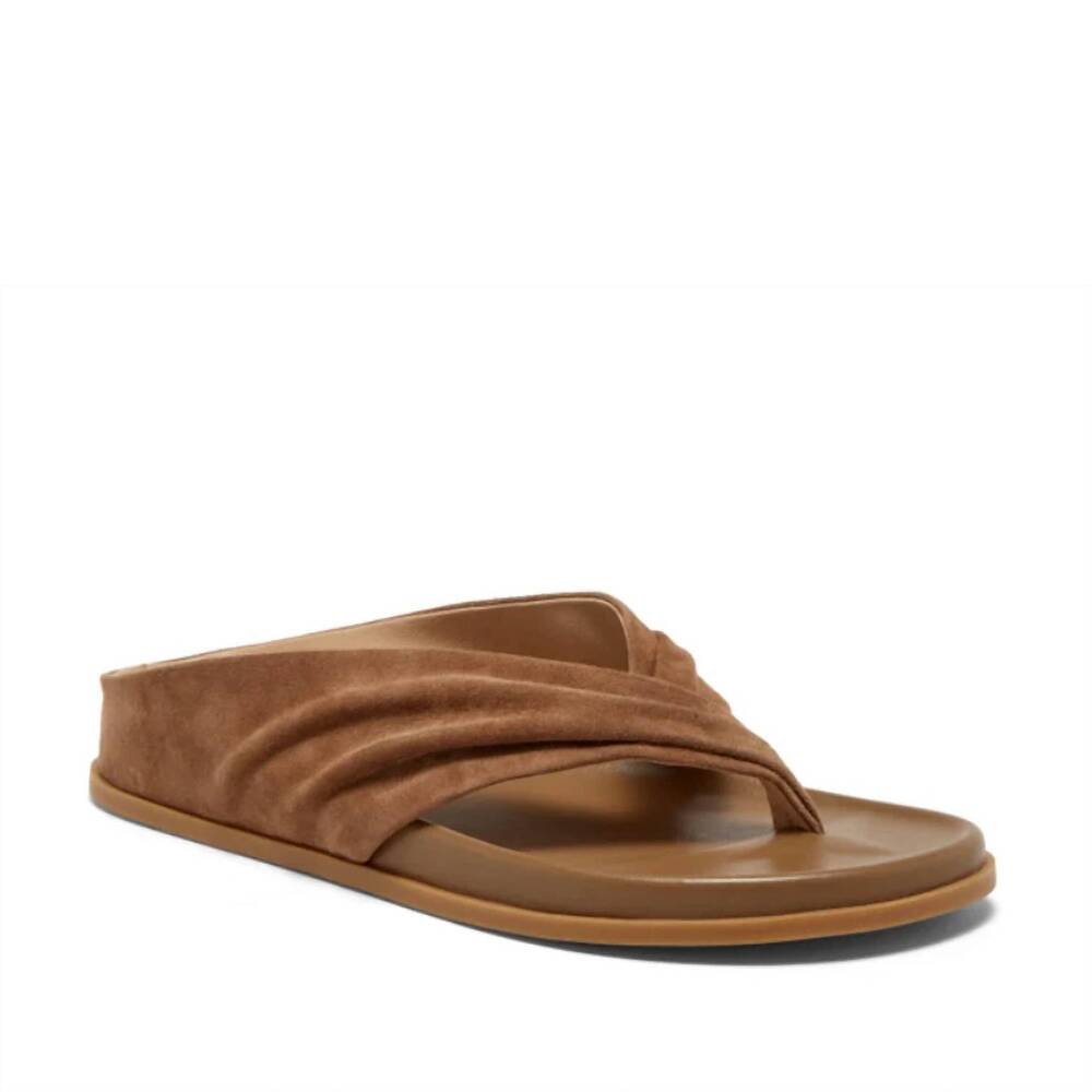 NEW SILENT D women's hedley thong sandals in coffee suede